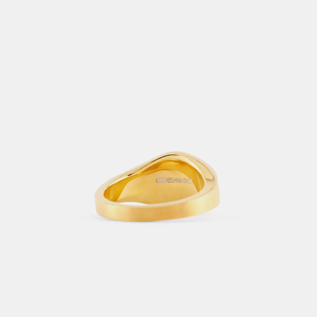 Serge DeNimes Gold Rings<Brushed Round Ring