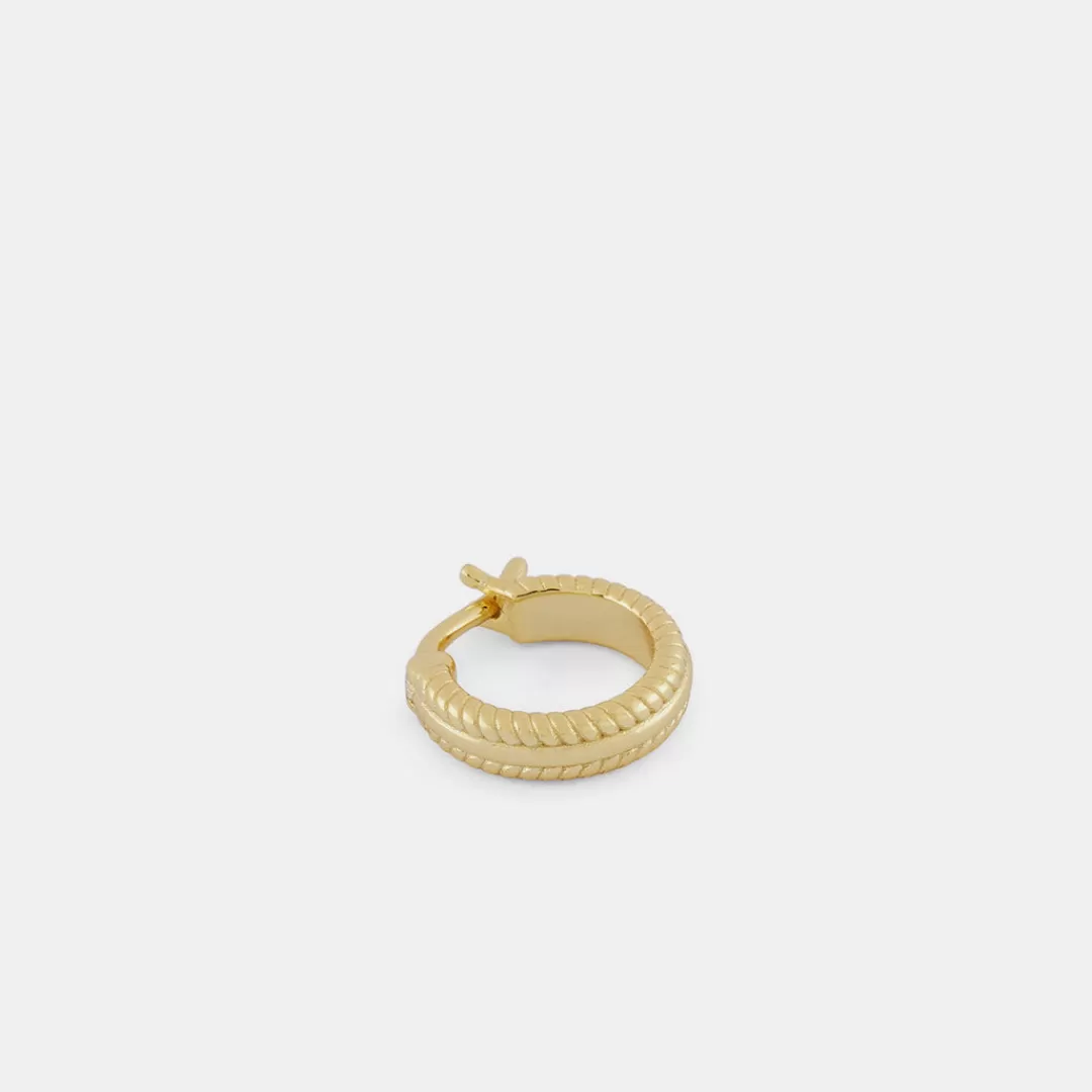 Serge DeNimes Hoops | Gold Earrings<Cable Hoop Earring