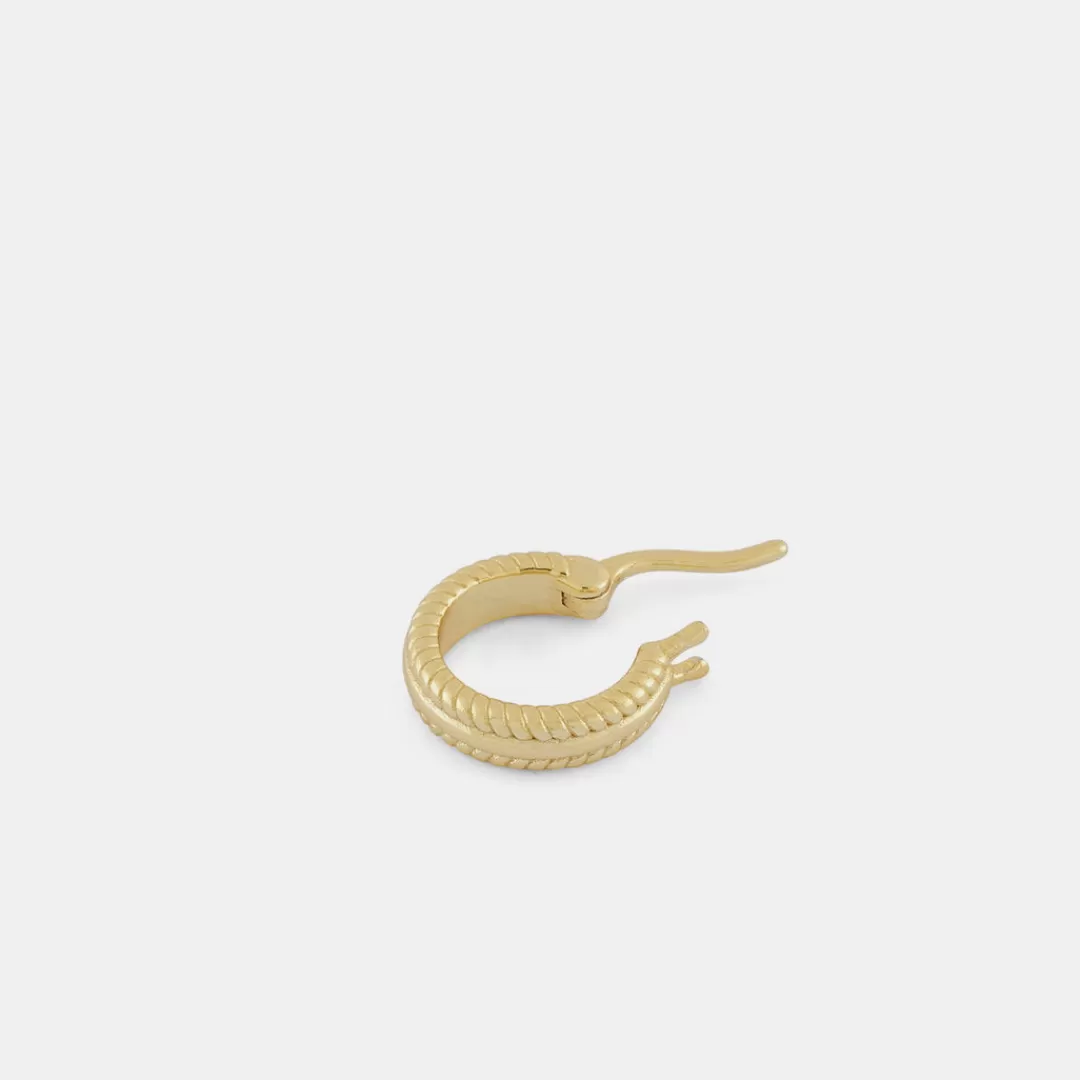 Serge DeNimes Hoops | Gold Earrings<Cable Hoop Earring