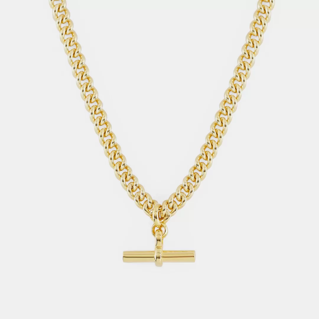 Serge DeNimes Gold Necklaces<Curb T-Bar Necklace