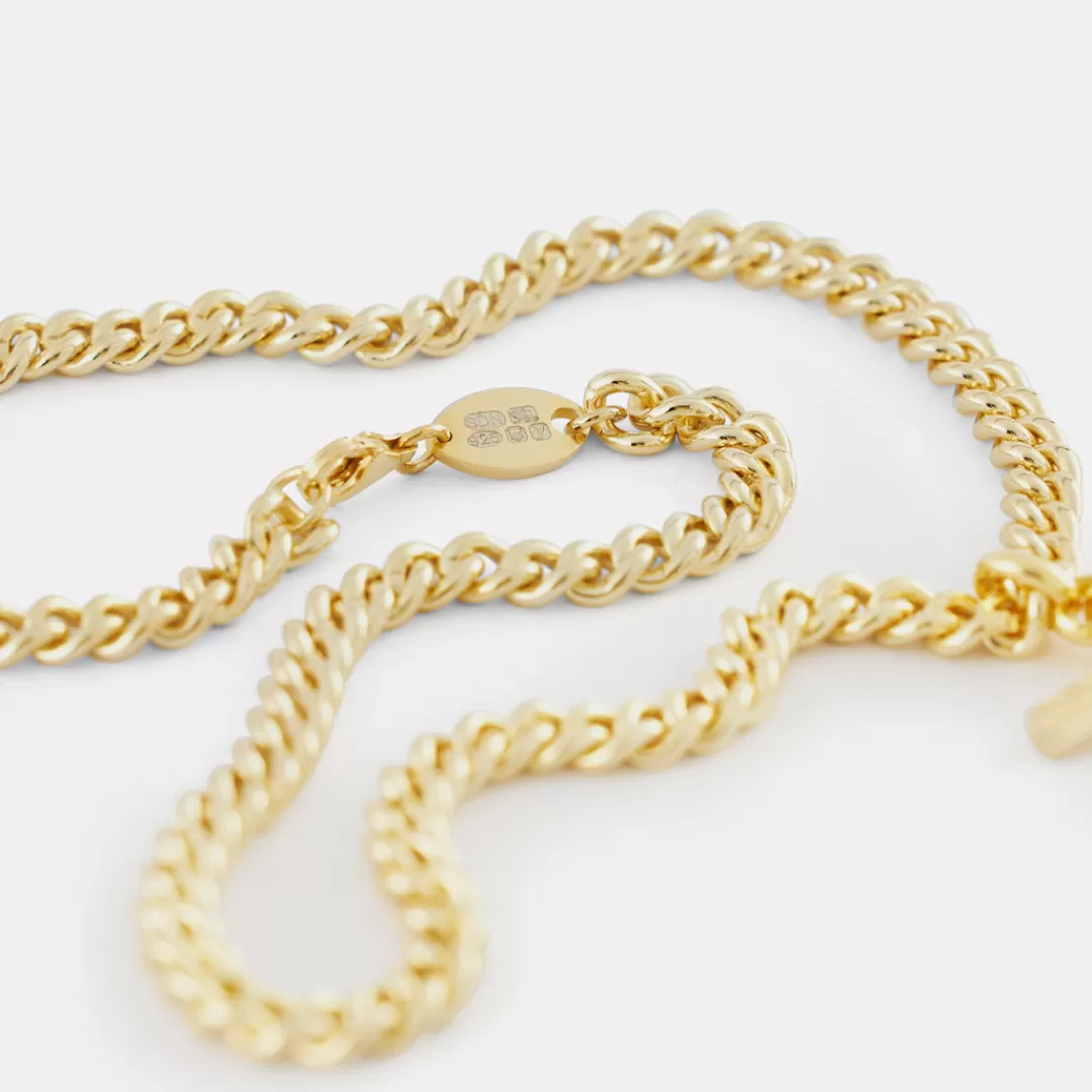 Serge DeNimes Gold Necklaces<Curb T-Bar Necklace