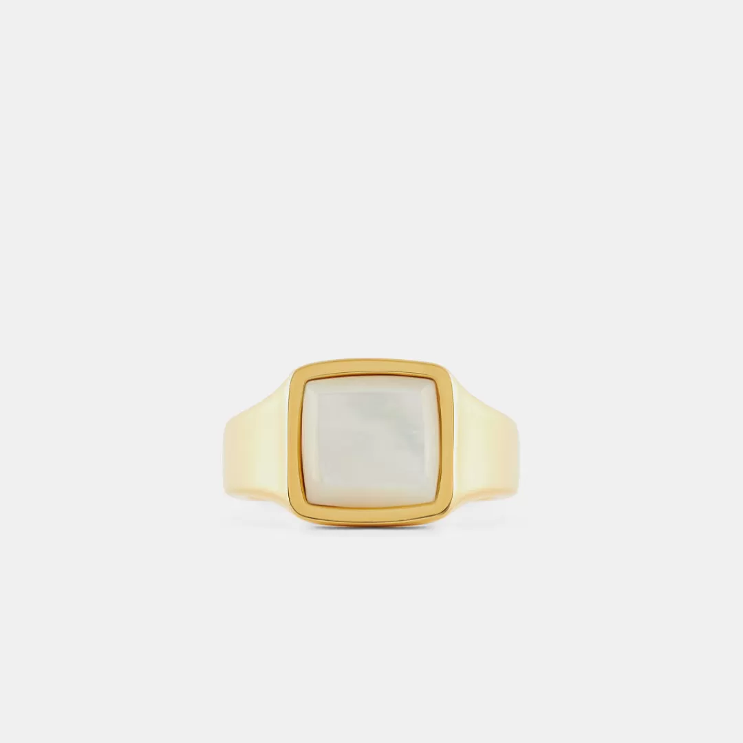 Serge DeNimes Gold Rings<Cushion Mother of Pearl Ring