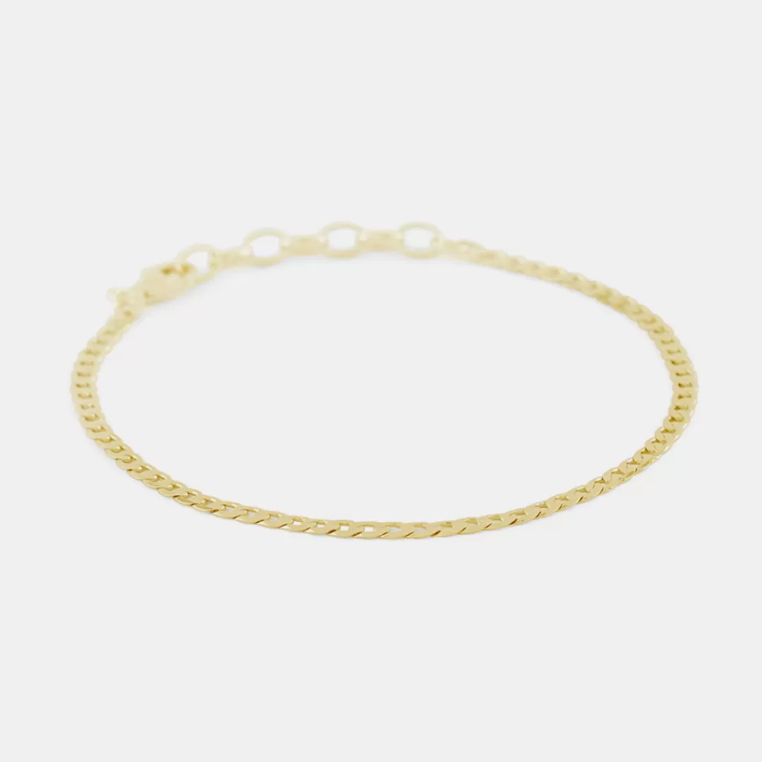 Serge DeNimes Gold Bracelets<Flat Cuban Chain Bracelet