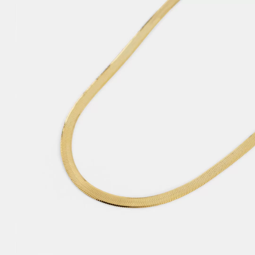 Serge DeNimes Gold Necklaces<Flat Snake Chain