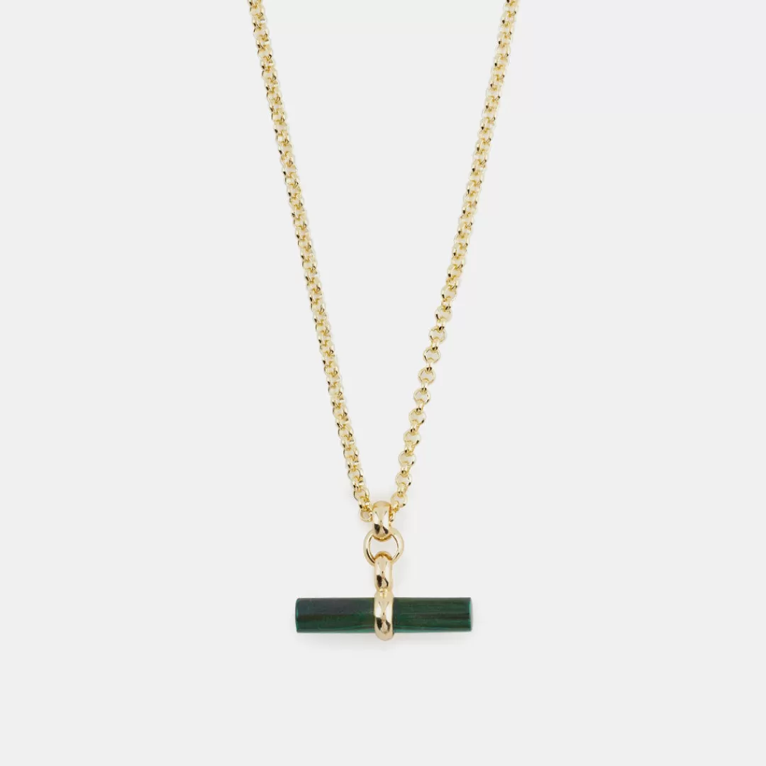 Serge DeNimes Gold Necklaces<Malachite T-Bar Necklace