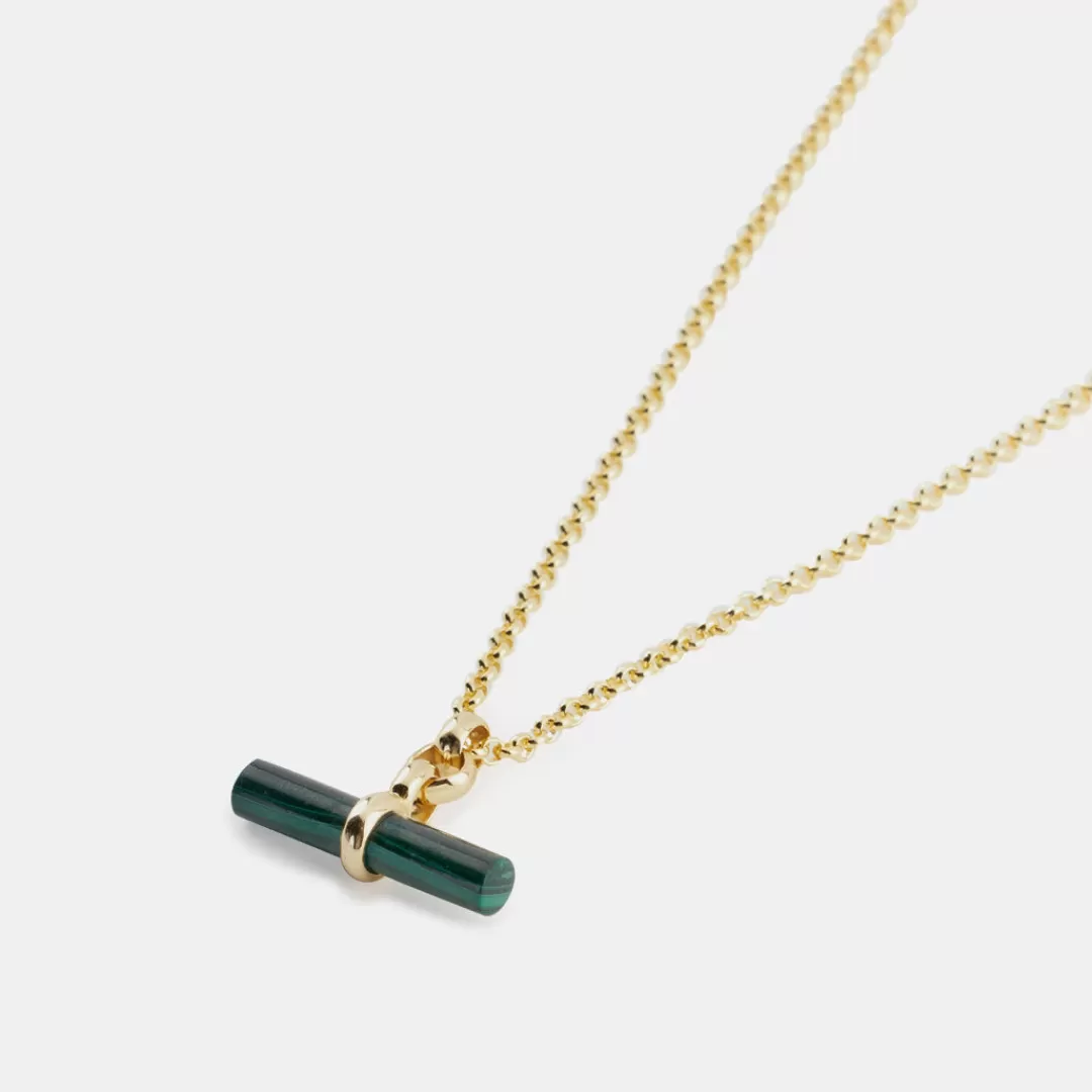 Serge DeNimes Gold Necklaces<Malachite T-Bar Necklace