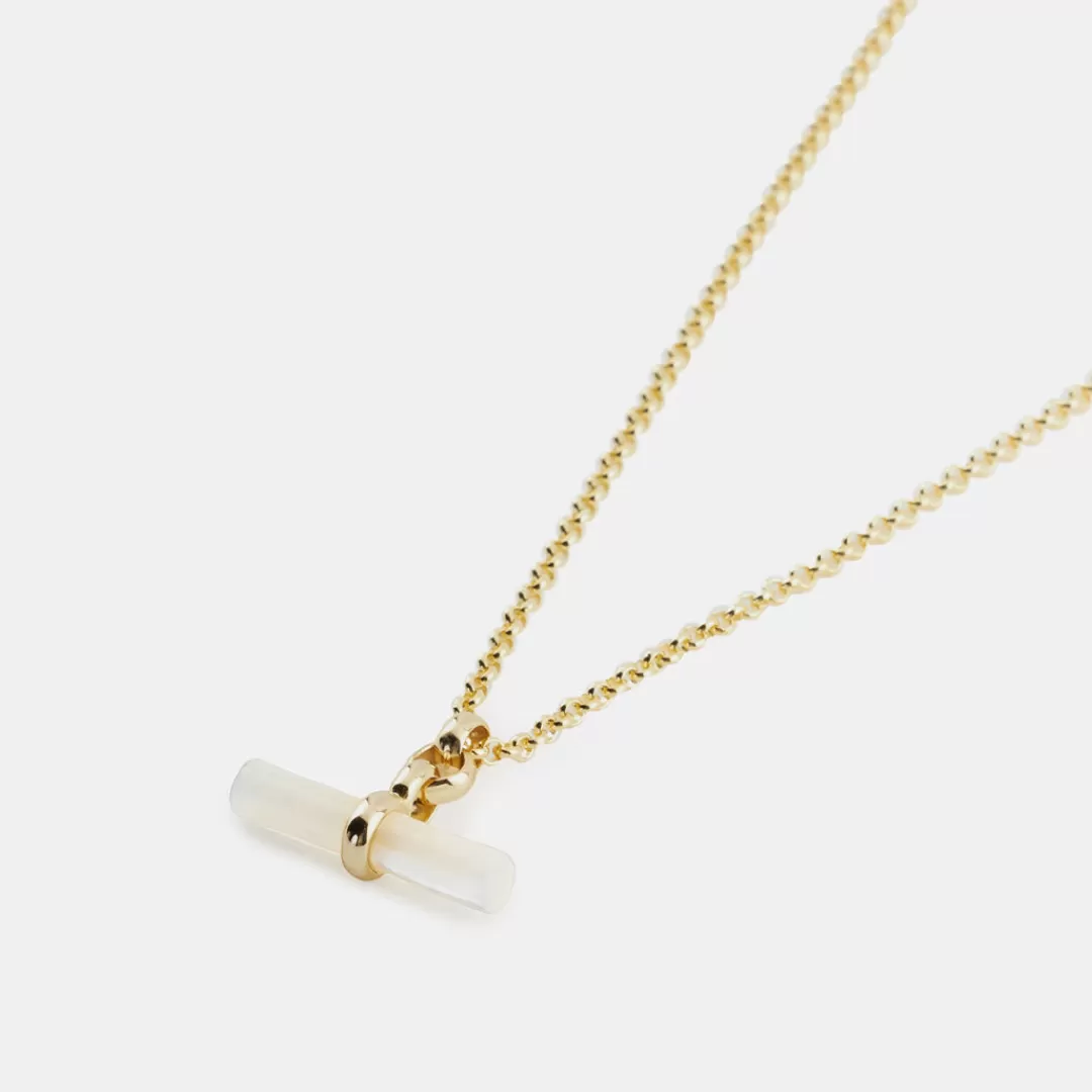 Serge DeNimes Gold Necklaces<Mother Of Pearl T-Bar Necklace