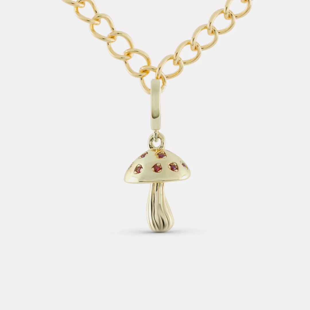 Serge DeNimes Stone Pendants | Gold Pendants<Mushroom Pendant