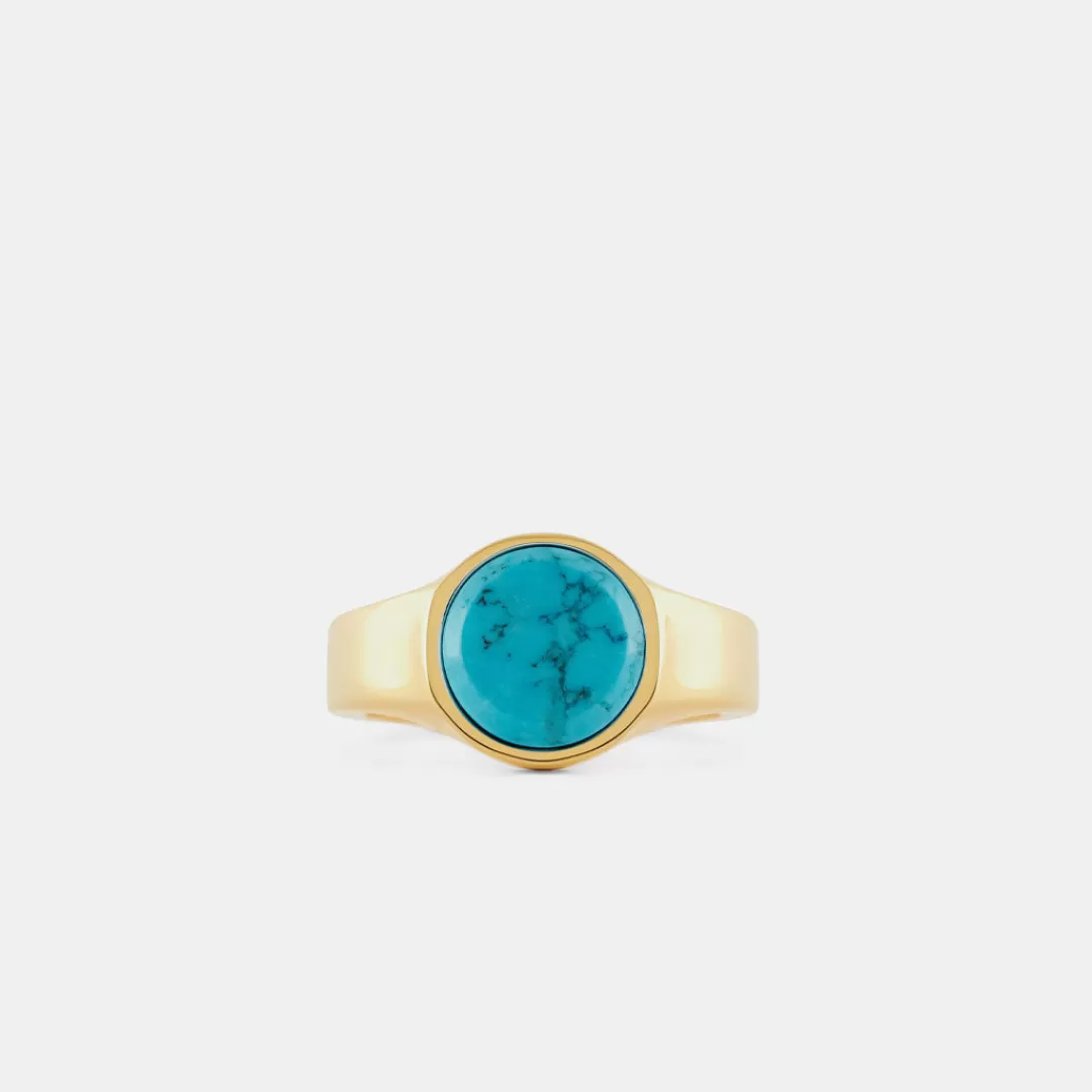 Serge DeNimes Gold Rings<Round Turquoise Ring