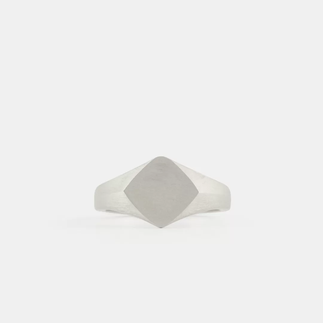 Serge DeNimes Silver Rings<Brushed Rhombus Ring