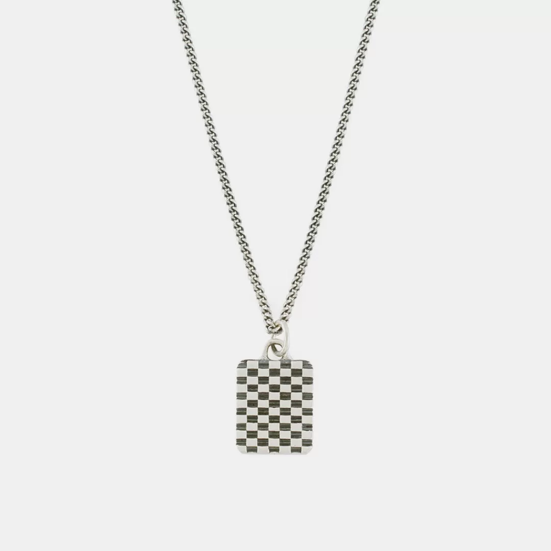 Serge DeNimes Silver Necklaces<Checkered Necklace