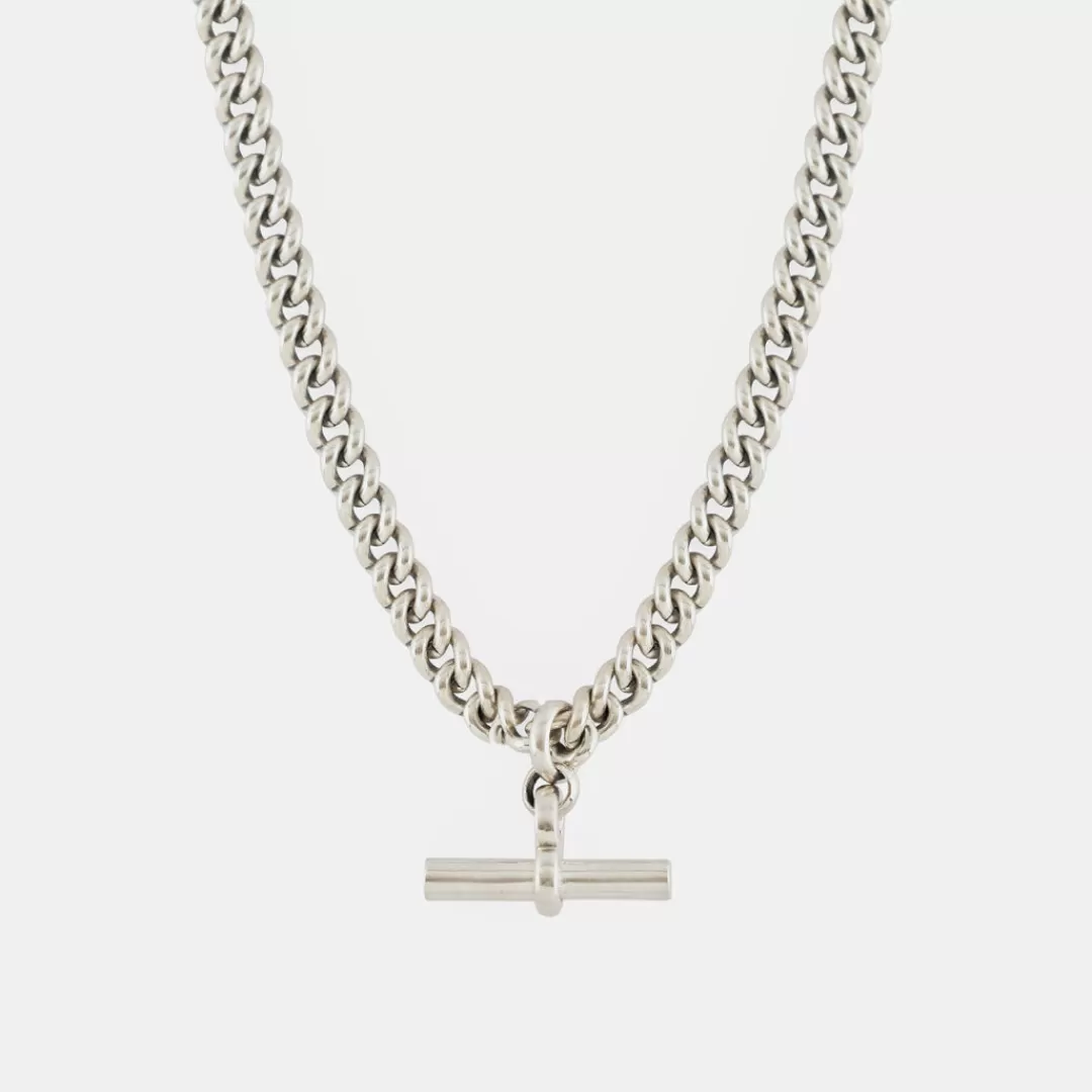 Serge DeNimes Silver Necklaces<Curb T-Bar Necklace