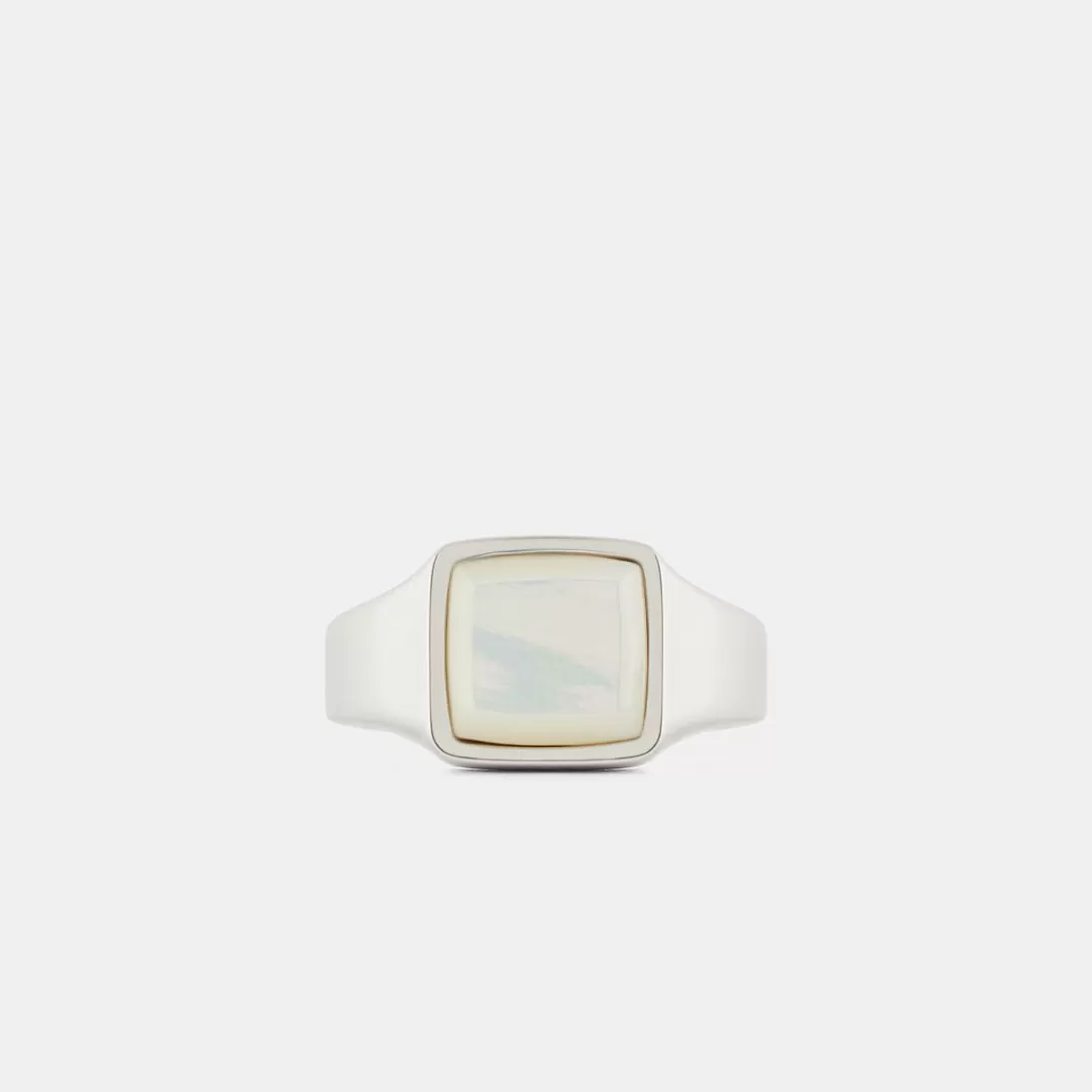 Serge DeNimes Silver Rings<Cushion Mother of Pearl Ring