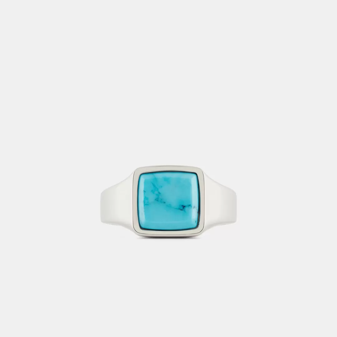 Serge DeNimes Silver Rings<Cushion Turquoise Ring