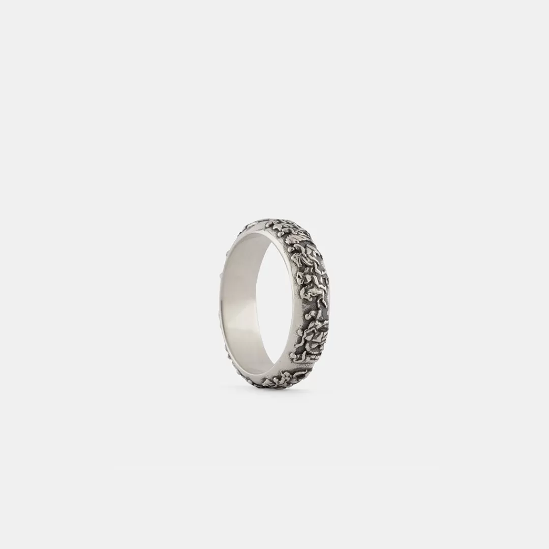 Serge DeNimes Silver Rings<Frieze Ring