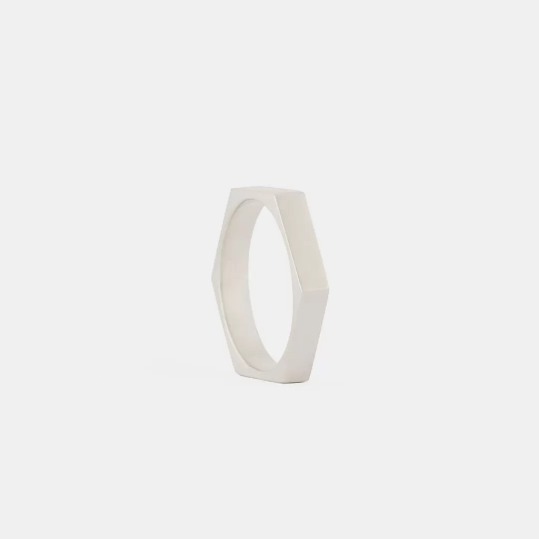 Serge DeNimes Stacking Rings | Silver Rings<Hex Ring