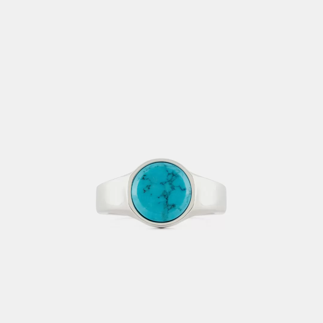 Serge DeNimes Silver Rings<Round Turquoise Ring