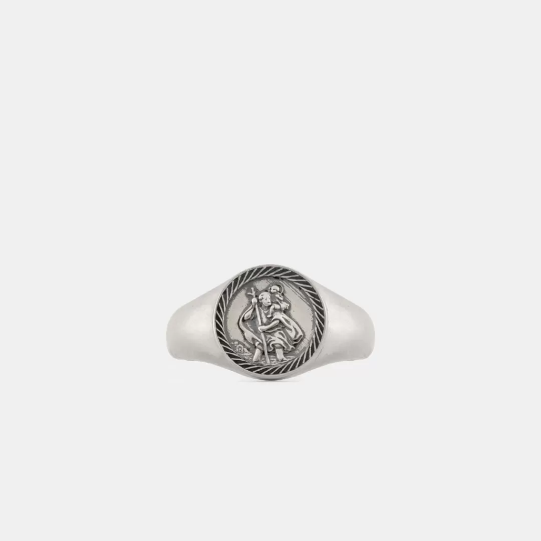 Serge DeNimes Signet Rings | Silver Rings<St Christopher Ring