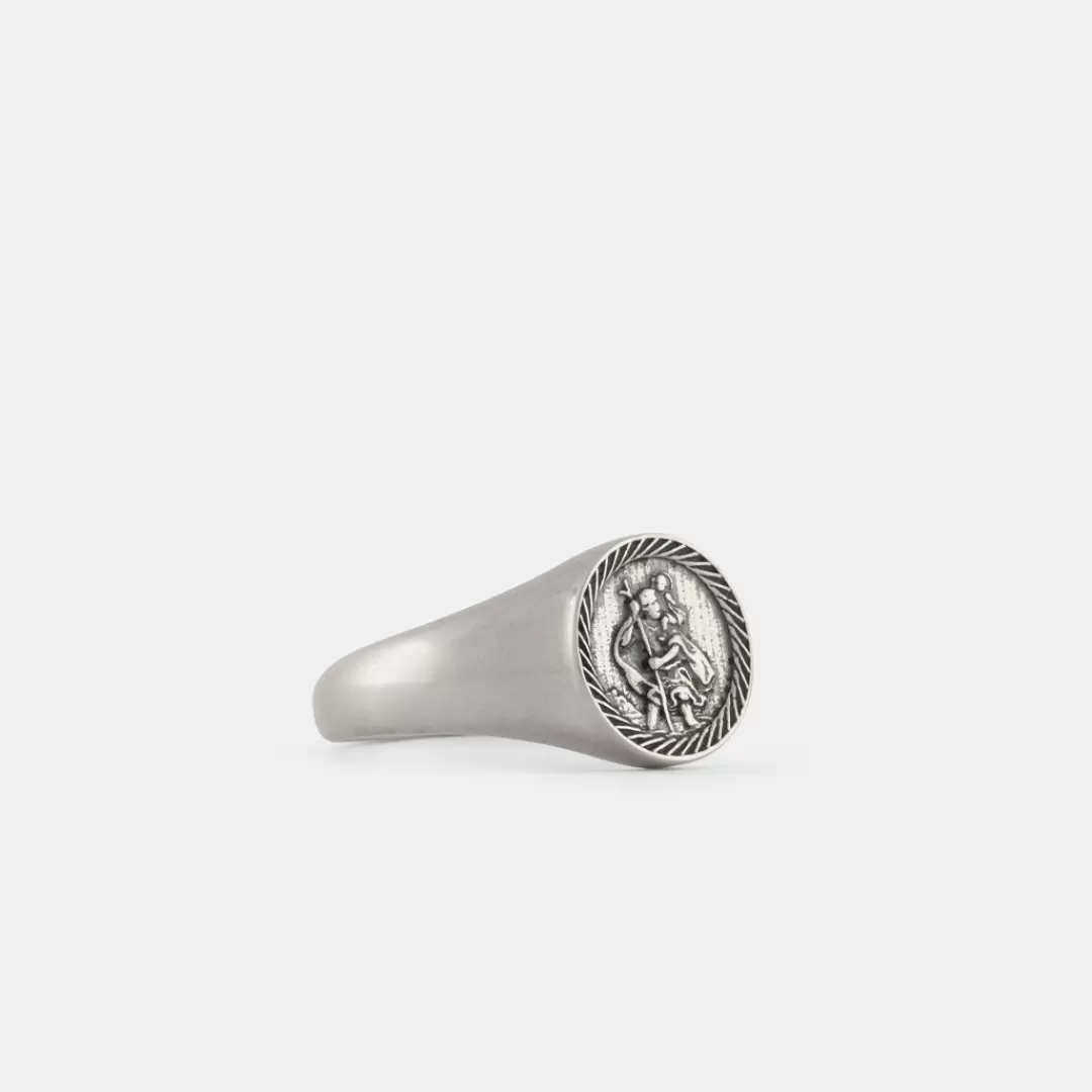 Serge DeNimes Signet Rings | Silver Rings<St Christopher Ring